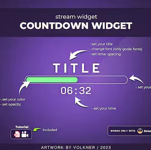 Stream Countdown Widget by Volkner
