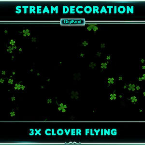Falling Clover Stream Decoration by DigiFami