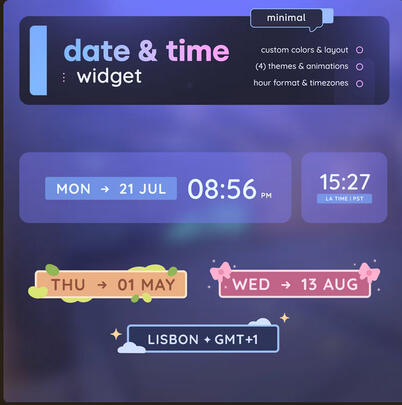 Date and Time Widget by Sayonani