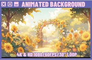 Sunflower Animated Background by VtubeArt Sunflower Animated Background by VtubeArt