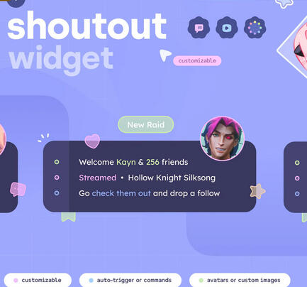Shoutout Widget by Sayonani Shoutout Widget by Sayonani